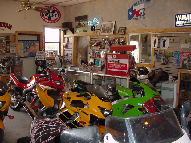 Team Scream motorcycles show room floor